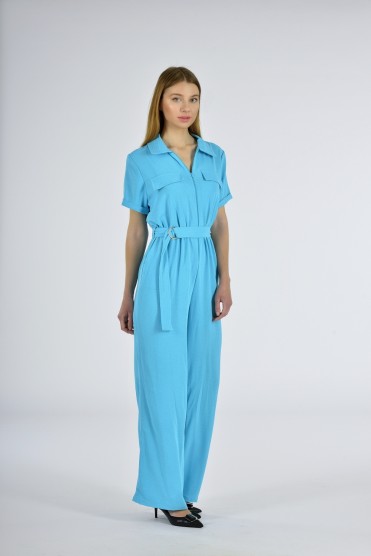 Μπλε Βαμβακερή Ολόσωμη Φόρμα