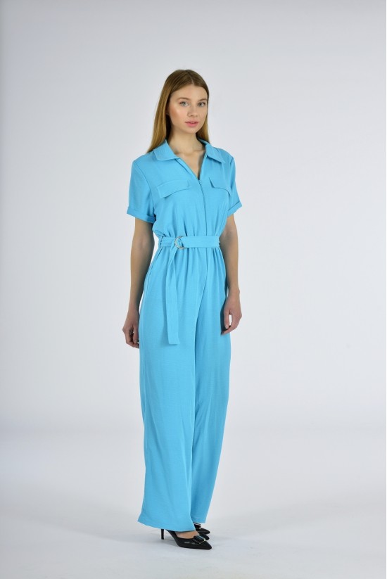 Μπλε Βαμβακερή Ολόσωμη Φόρμα