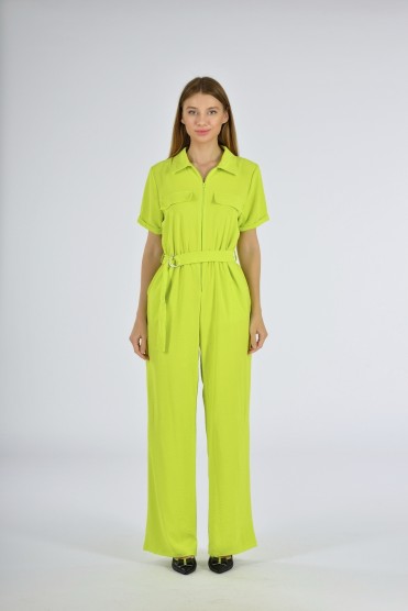 Κίτρινη Βαμβακερή Ολόσωμη Φόρμα