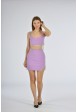 Λιλά Σετ Τοπ Με Φούστα