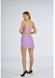 Λιλά Σετ Τοπ Με Φούστα
