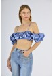 Μπλε Crop Top